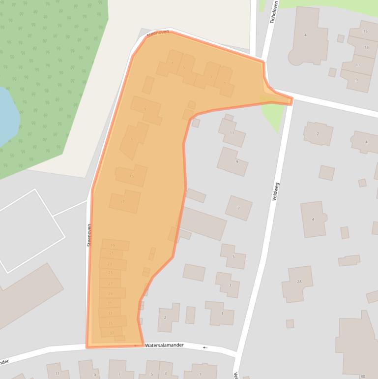 Kaart van postcodegebied 6987GS.