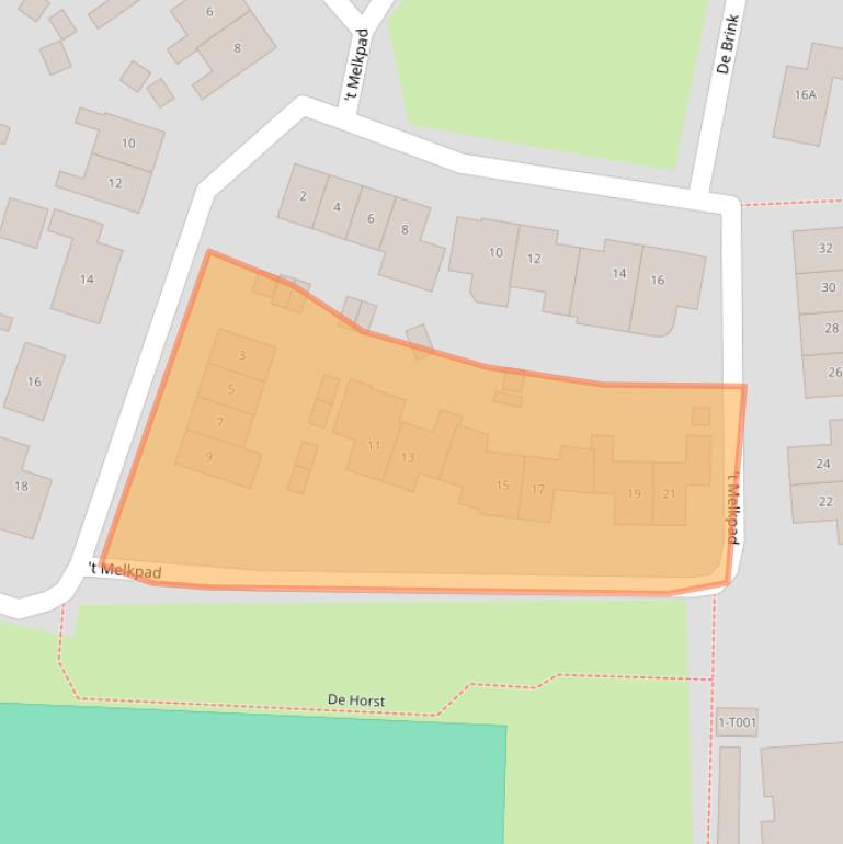 Kaart van postcodegebied 6988AN.