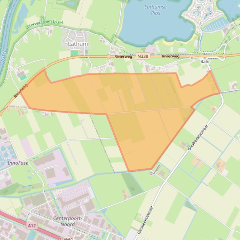 Kaart van postcodegebied 6988BC.