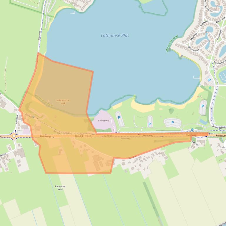 Kaart van postcodegebied 6988BK.