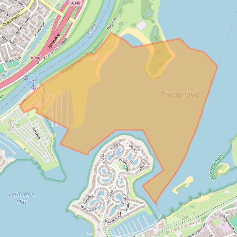 Kaart van postcodegebied 6988BL.