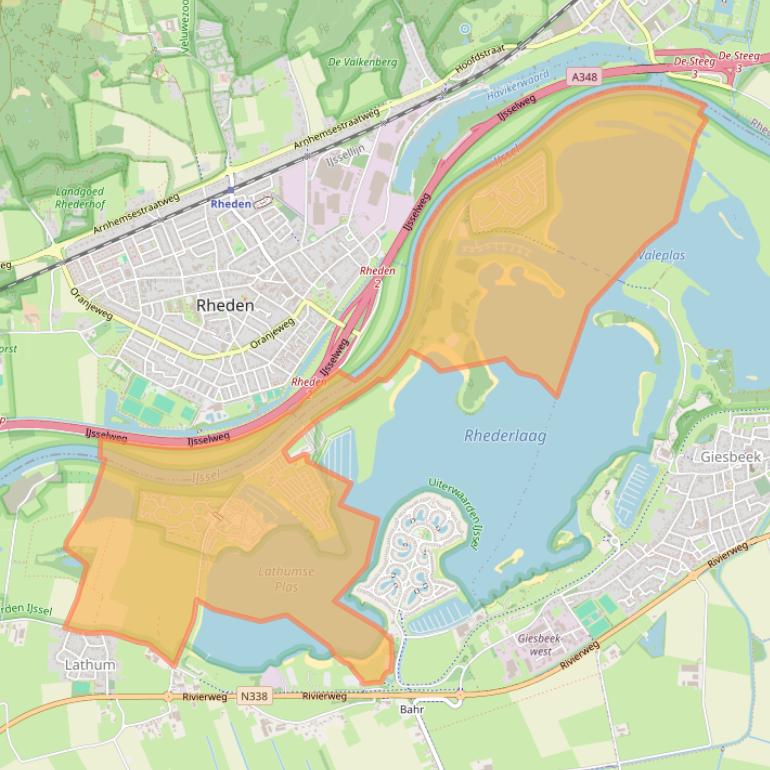 Kaart van postcodegebied 6988BM.