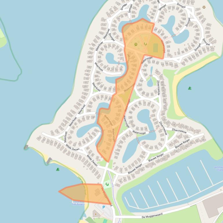 Kaart van postcodegebied 6988CA.