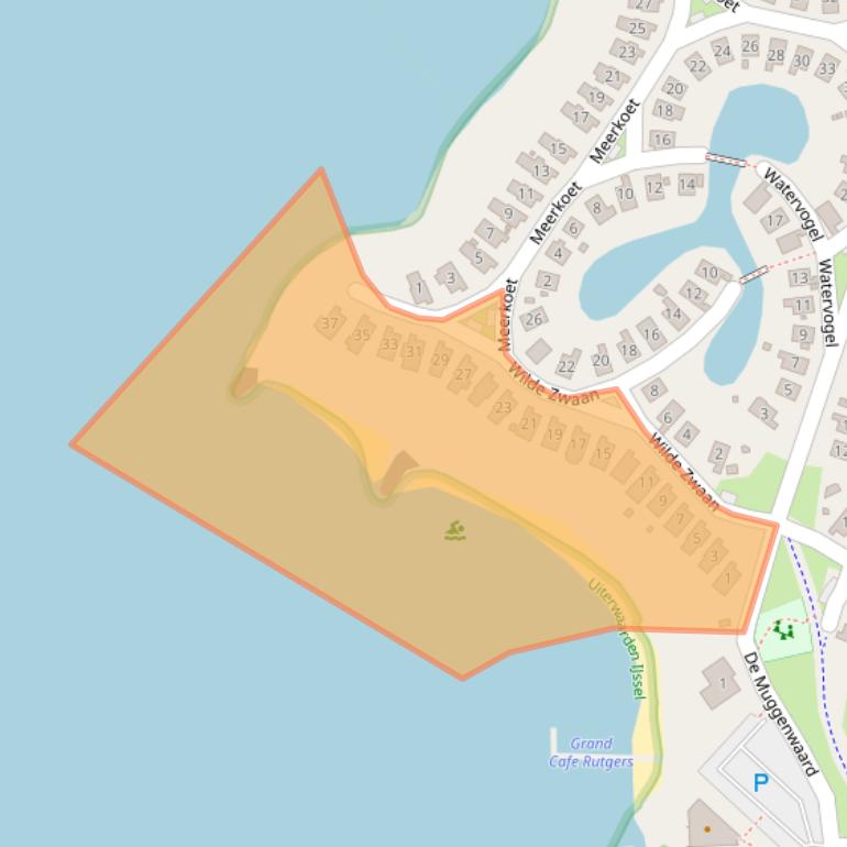 Kaart van postcodegebied 6988CC.