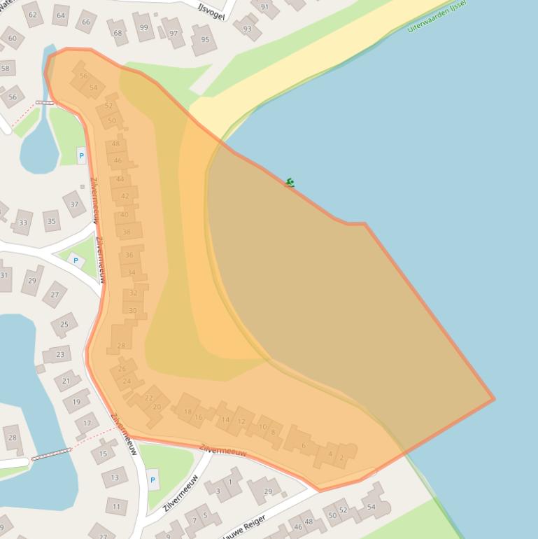 Kaart van postcodegebied 6988CJ.