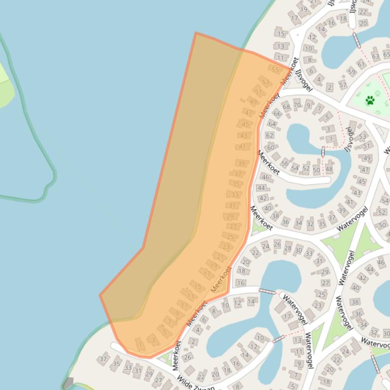 Kaart van postcodegebied 6988CK.