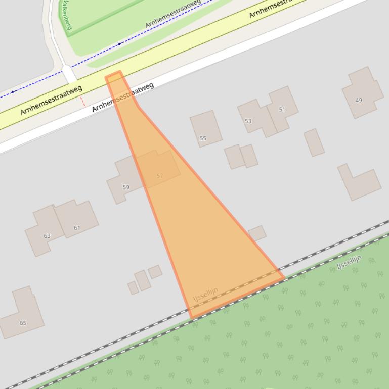 Kaart van postcodegebied 6991AH.