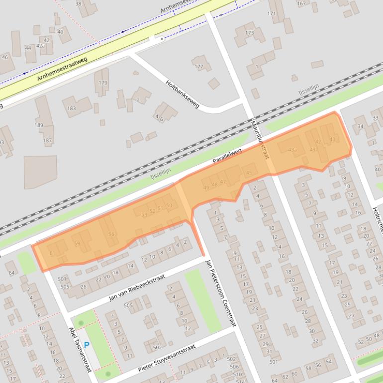 Kaart van postcodegebied 6991AV.