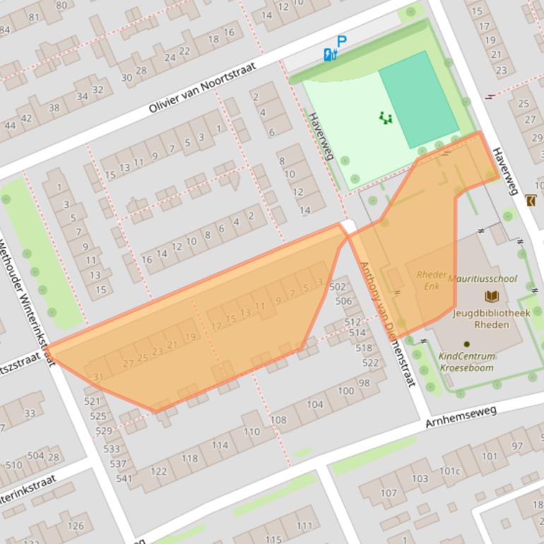 Kaart van postcodegebied 6991BA.