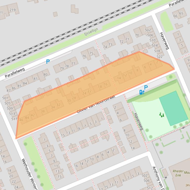 Kaart van postcodegebied 6991BH.