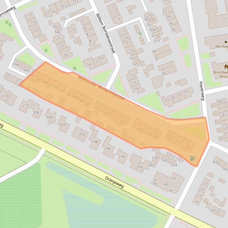 Kaart van postcodegebied 6991BL.