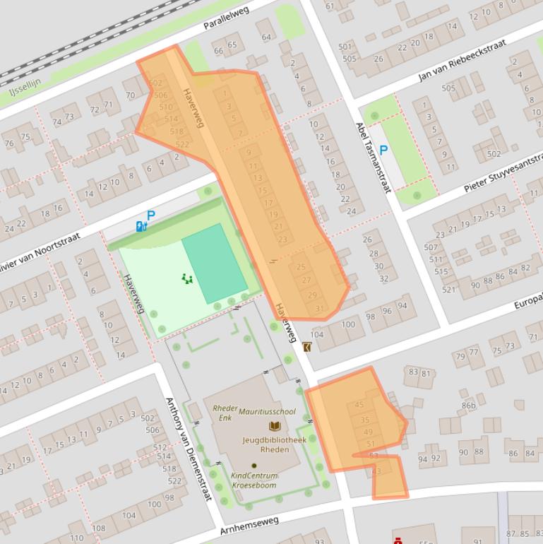 Kaart van postcodegebied 6991BP.