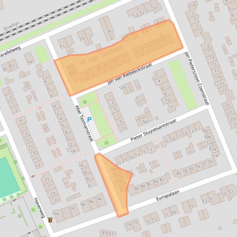 Kaart van postcodegebied 6991BV.