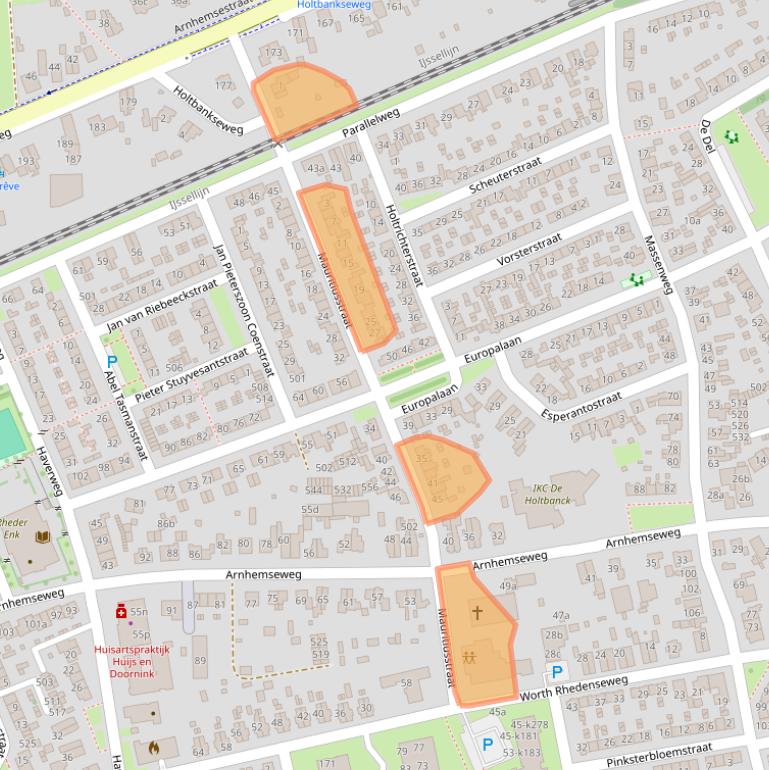 Kaart van postcodegebied 6991CA.