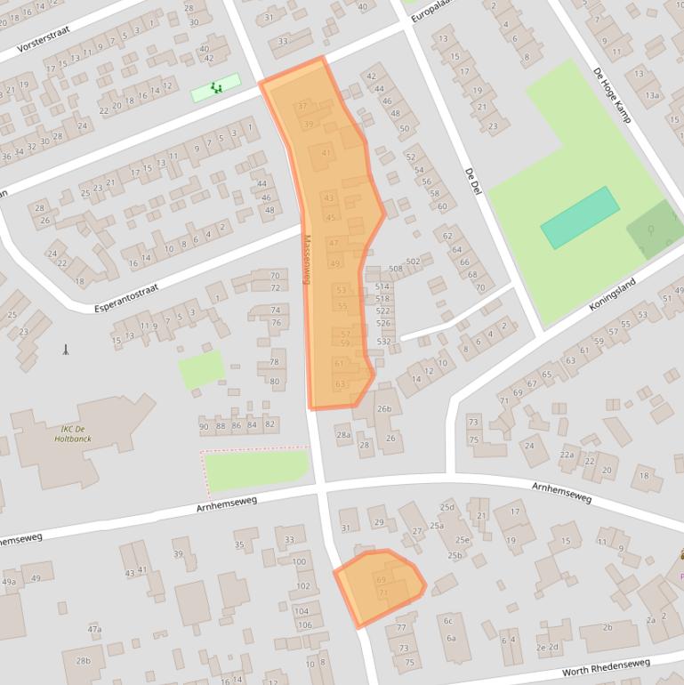 Kaart van postcodegebied 6991CM.