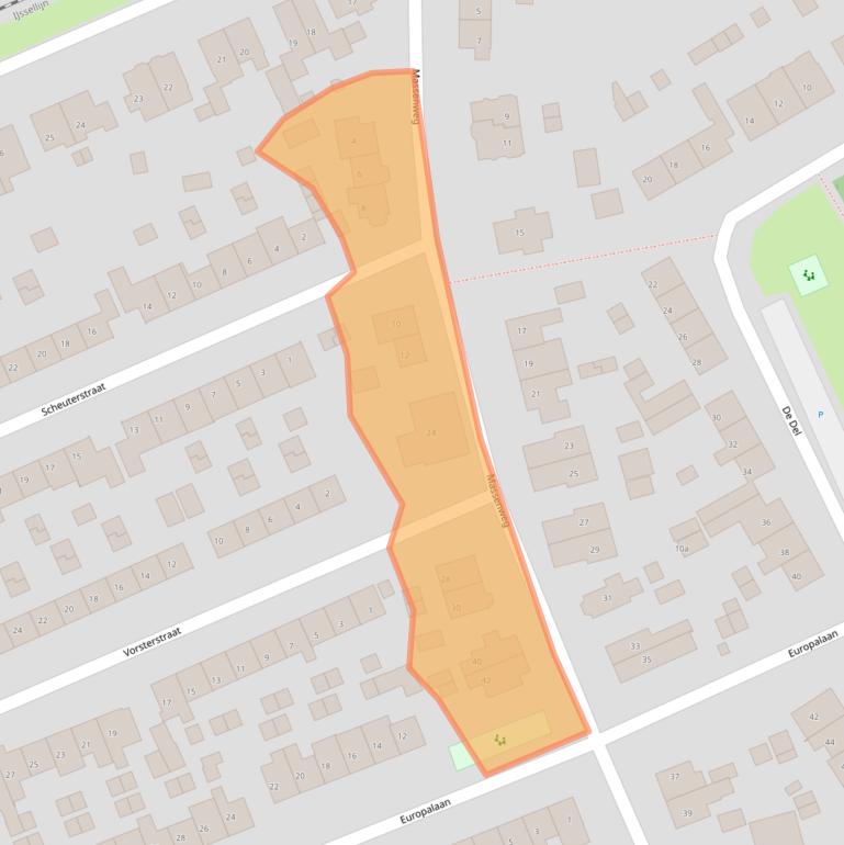 Kaart van postcodegebied 6991CR.