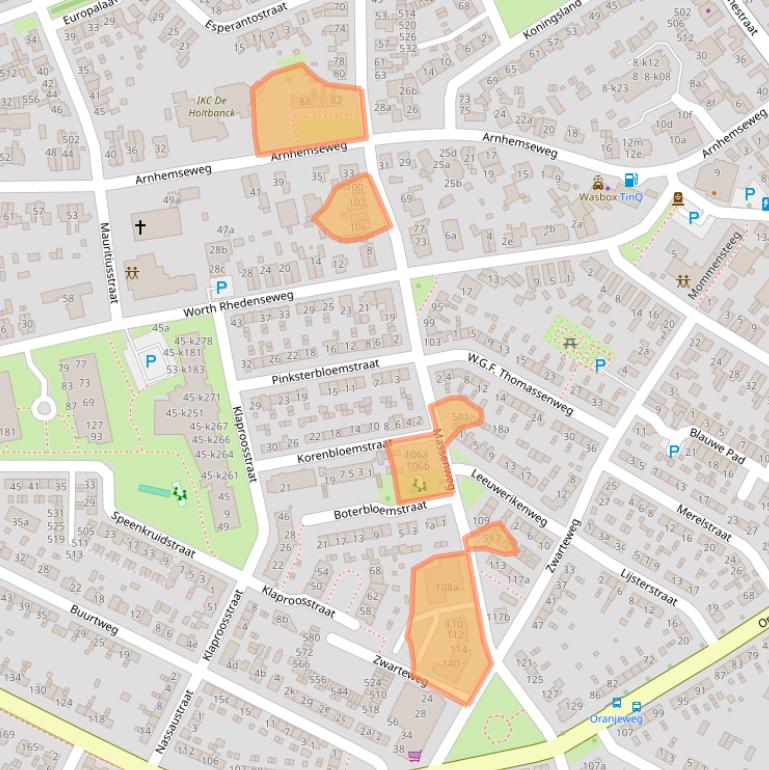 Kaart van postcodegebied 6991CT.