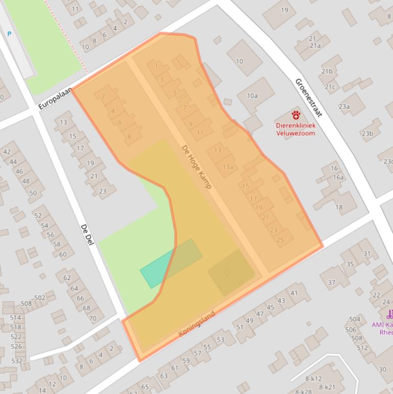 Kaart van postcodegebied 6991CX.