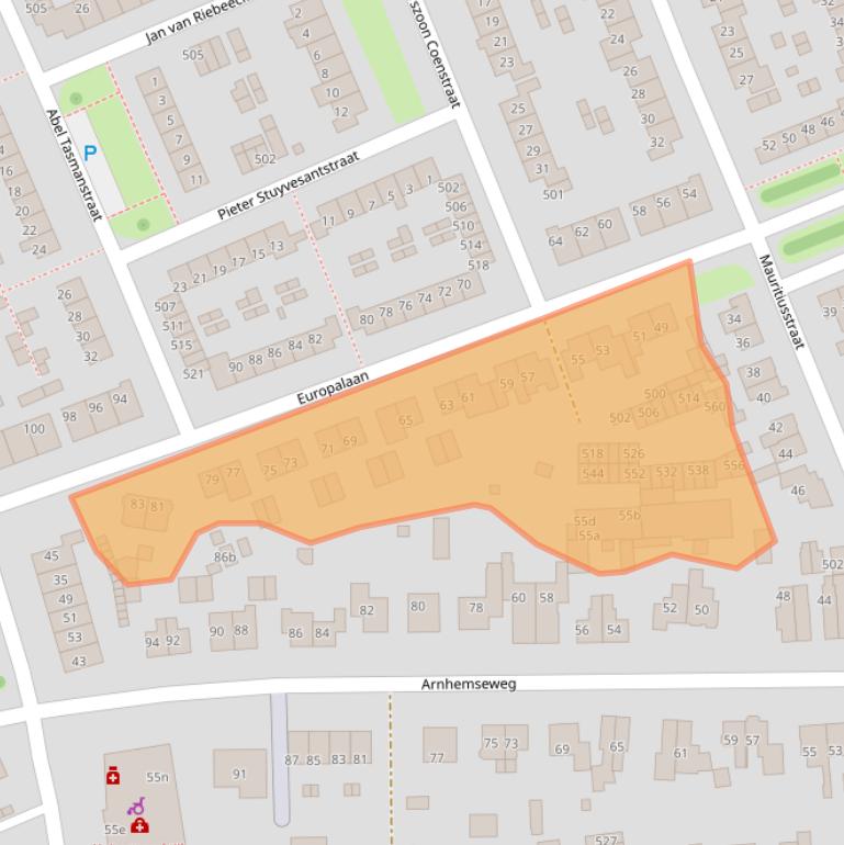 Kaart van postcodegebied 6991DB.