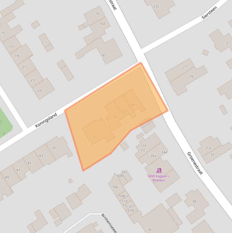 Kaart van postcodegebied 6991DG.