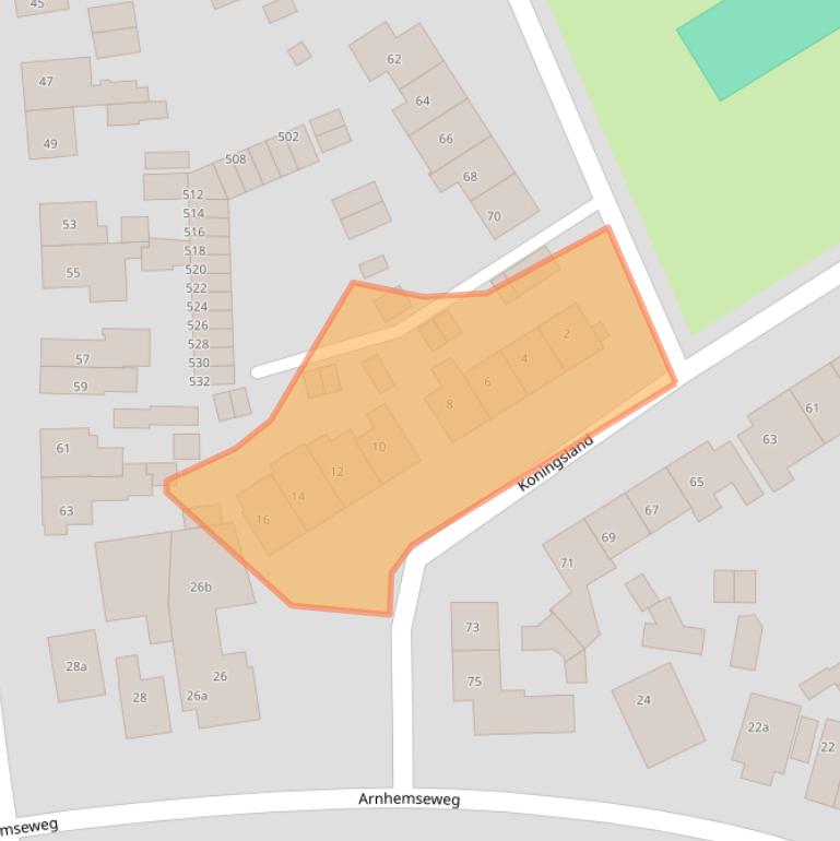 Kaart van postcodegebied 6991DJ.