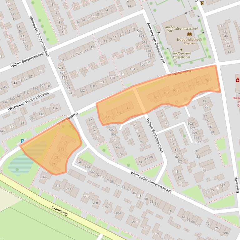 Kaart van postcodegebied 6991DM.