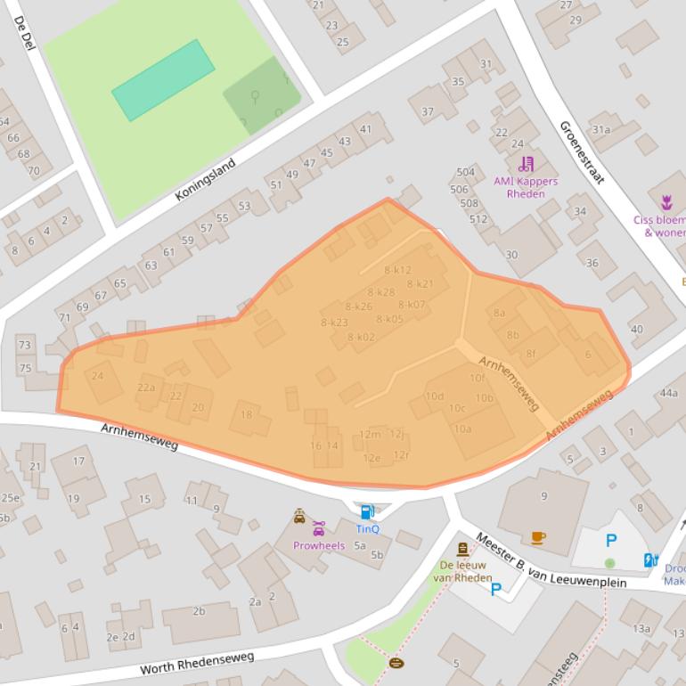 Kaart van postcodegebied 6991DN.