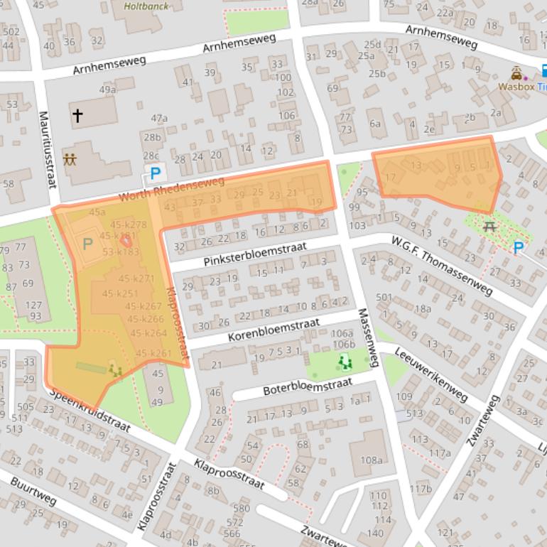 Kaart van postcodegebied 6991DV.