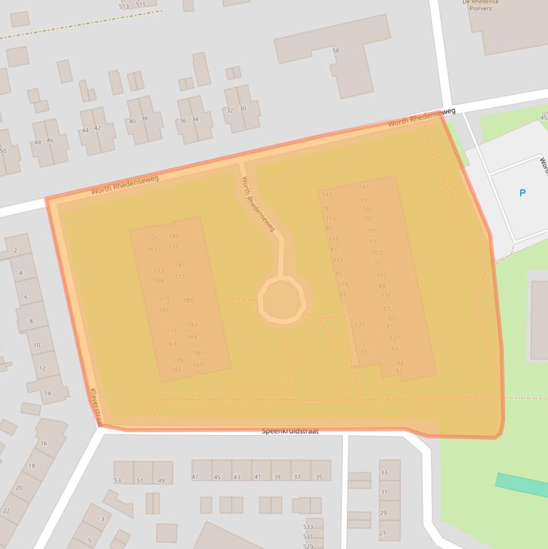 Kaart van postcodegebied 6991DZ.