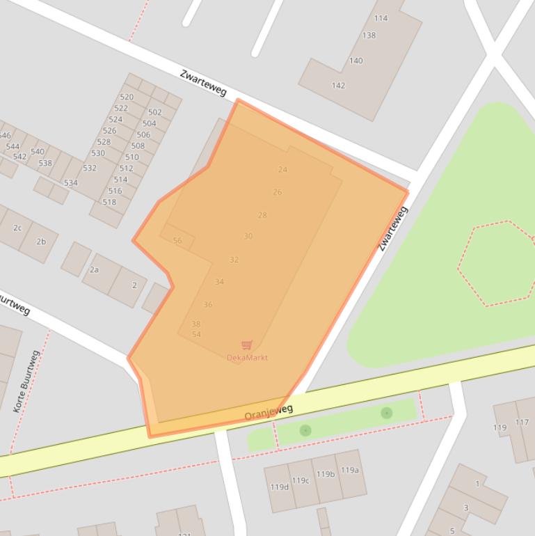 Kaart van postcodegebied 6991EJ.