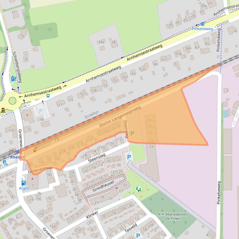 Kaart van postcodegebied 6991EV.