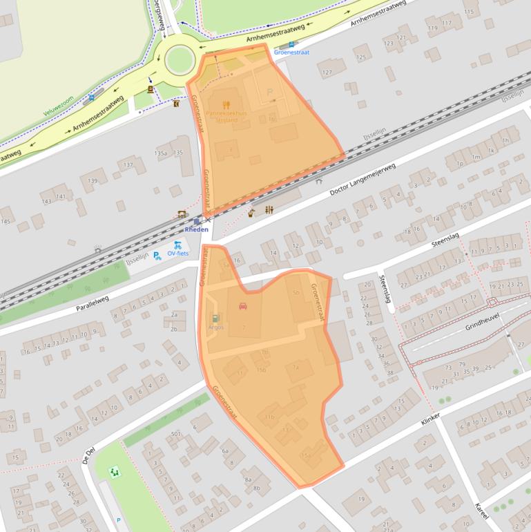 Kaart van postcodegebied 6991GA.