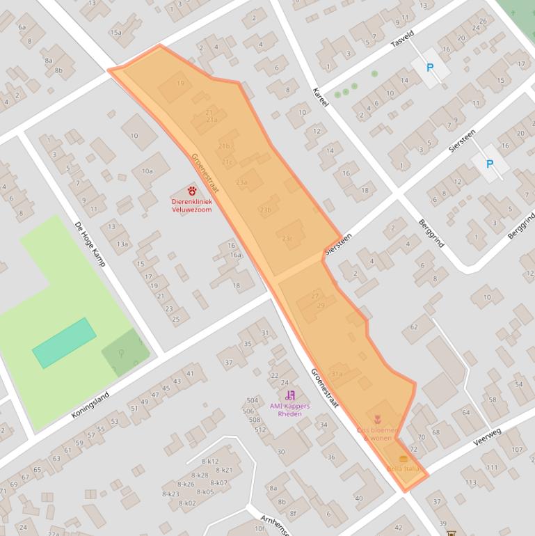 Kaart van postcodegebied 6991GB.