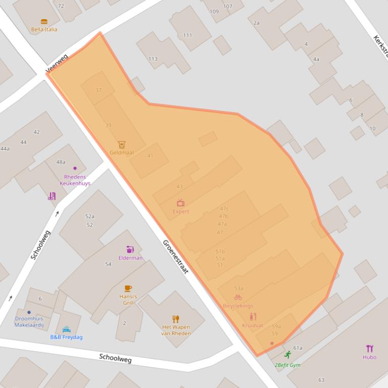 Kaart van postcodegebied 6991GC.