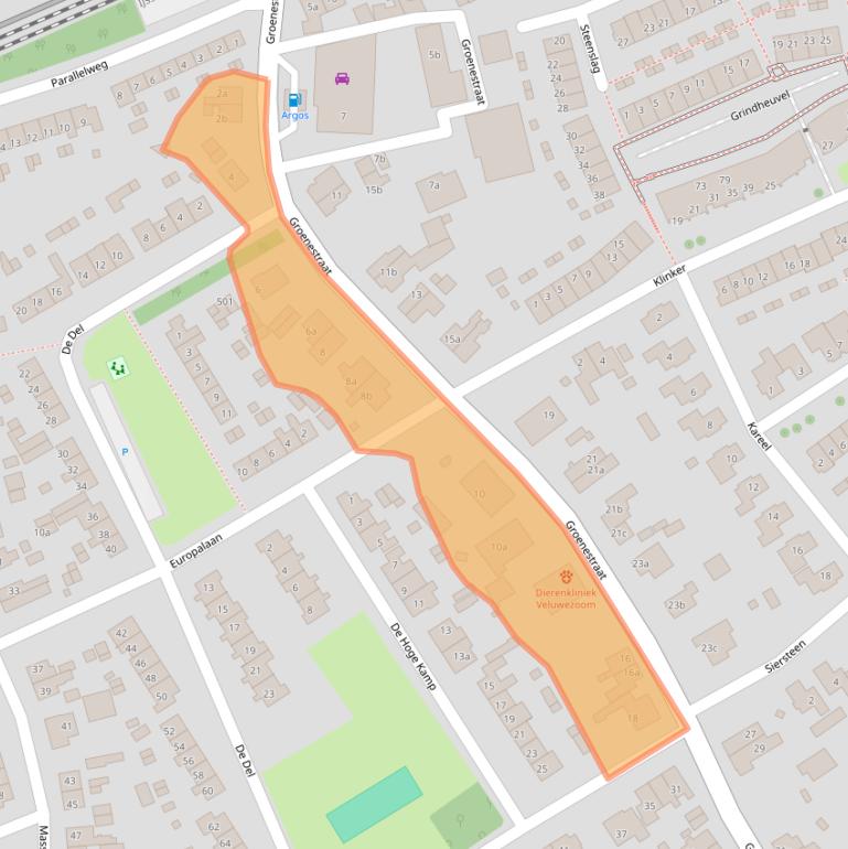 Kaart van postcodegebied 6991GE.