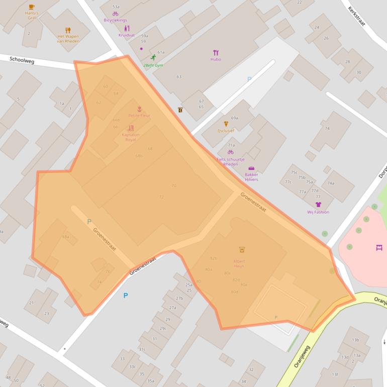 Kaart van postcodegebied 6991GH.