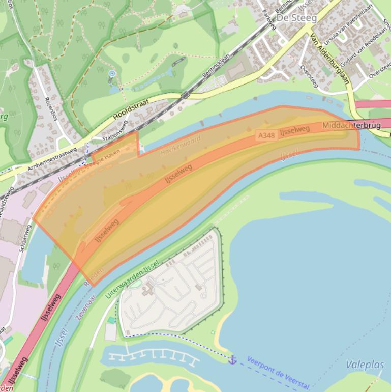 Kaart van postcodegebied 6991GZ.