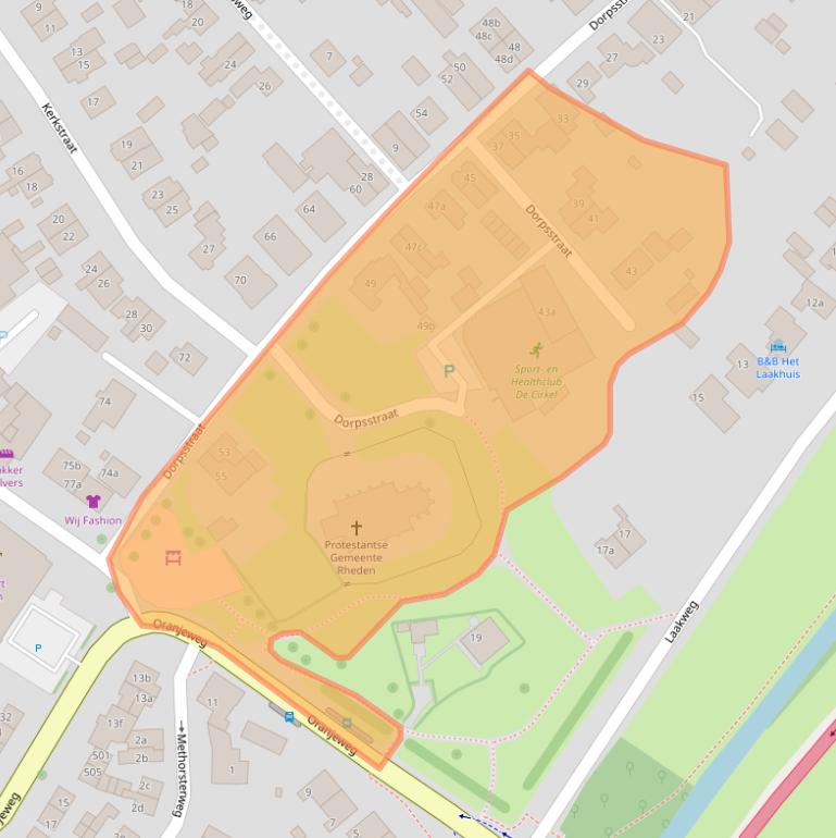 Kaart van postcodegebied 6991HE.