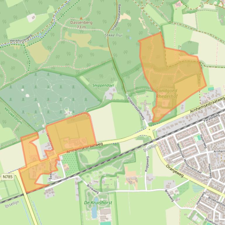 Kaart van postcodegebied 6991JG.