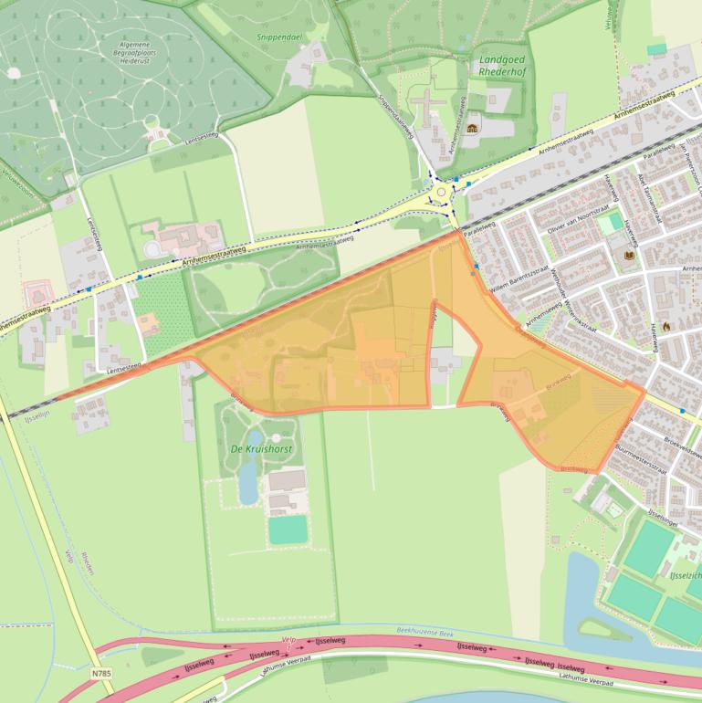 Kaart van postcodegebied 6991JP.