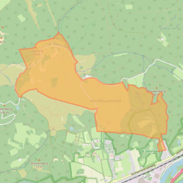Kaart van postcodegebied 6991JT.