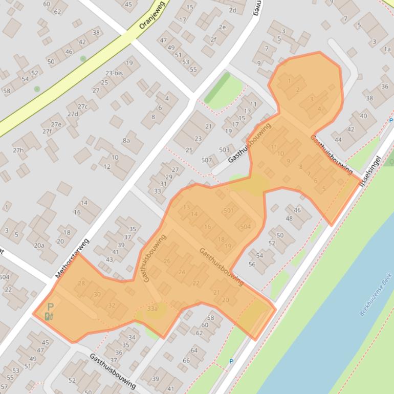 Kaart van postcodegebied 6991TR.