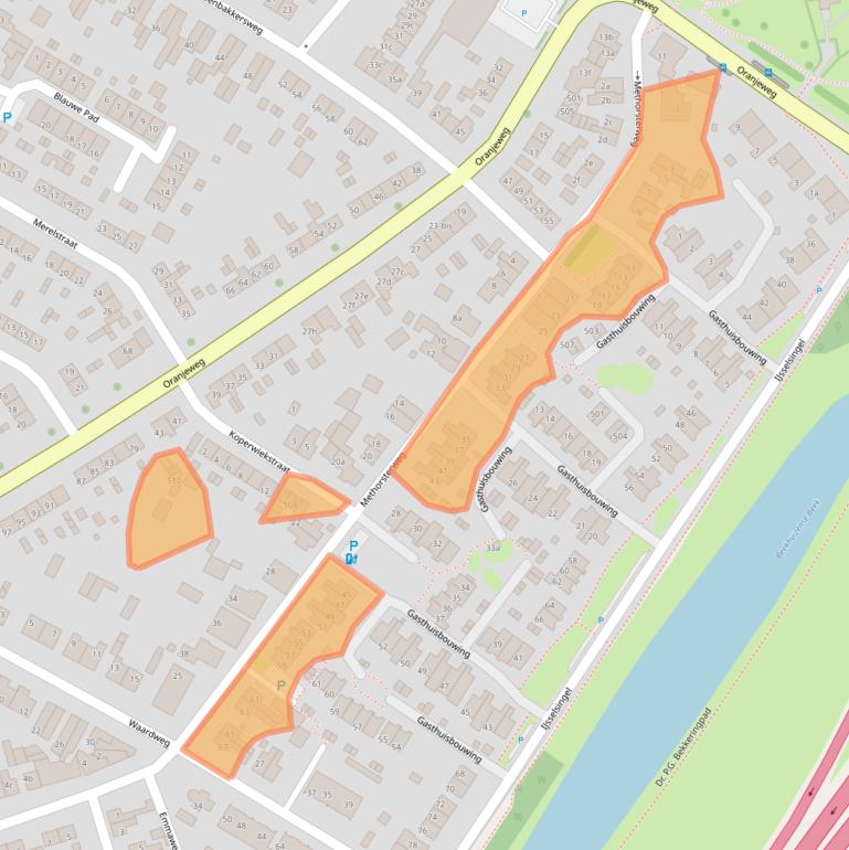 Kaart van postcodegebied 6991TW.