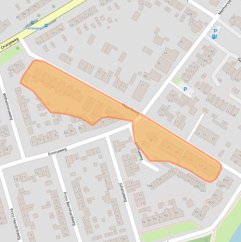 Kaart van postcodegebied 6991VB.