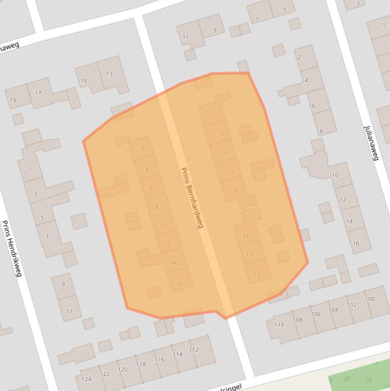 Kaart van postcodegebied 6991VE.