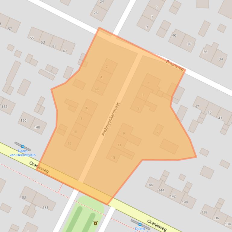 Kaart van postcodegebied 6991WD.