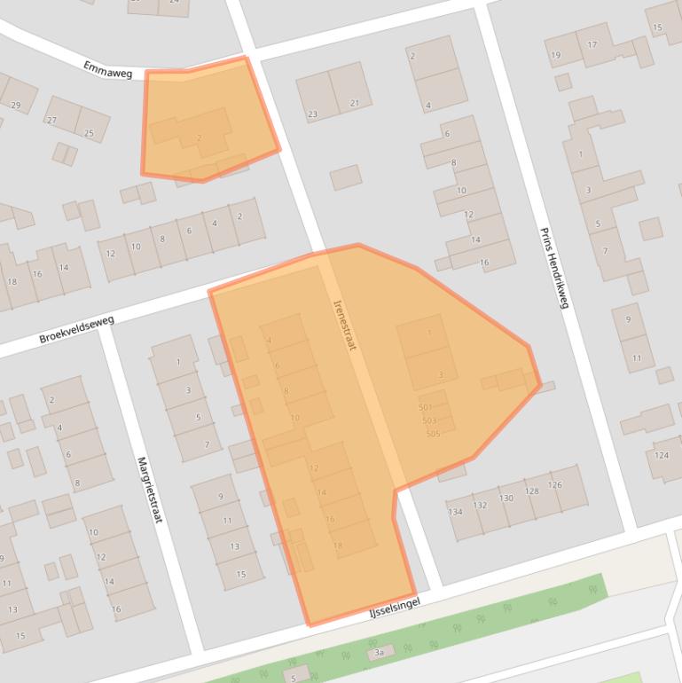 Kaart van postcodegebied 6991XG.