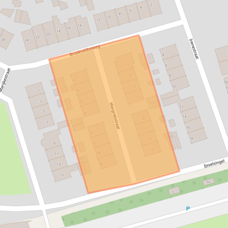 Kaart van postcodegebied 6991XH.