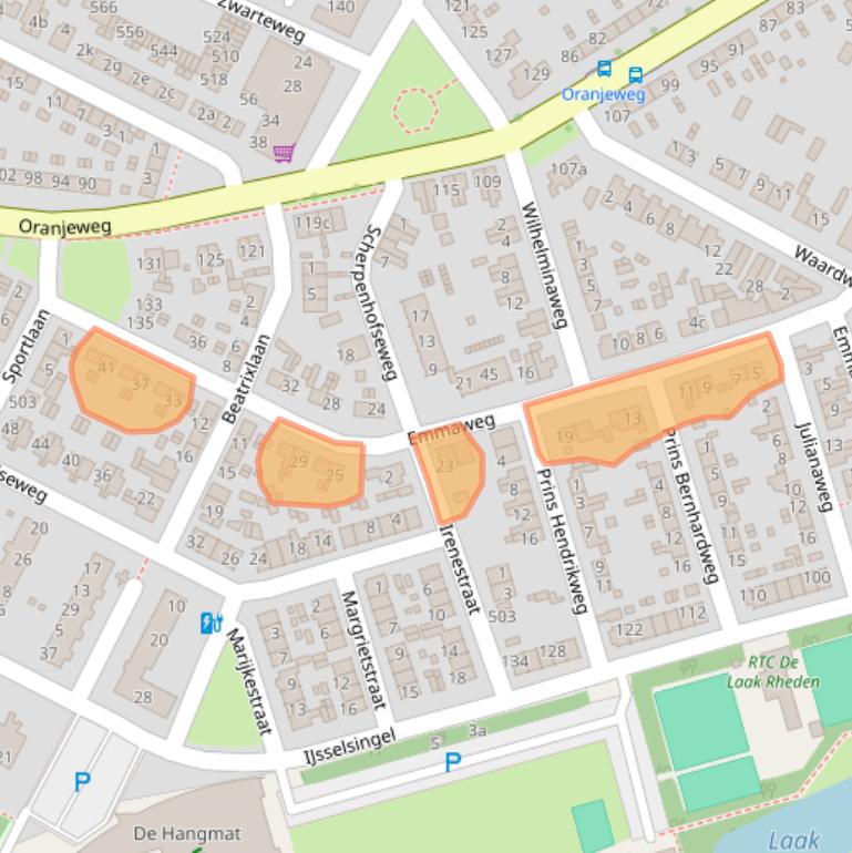 Kaart van postcodegebied 6991XK.