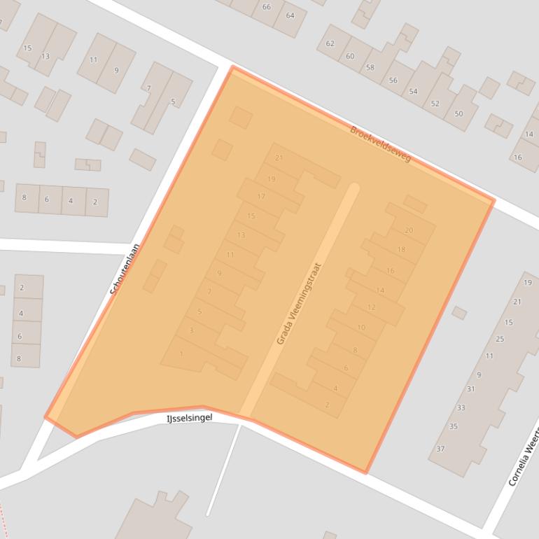 Kaart van postcodegebied 6991ZB.